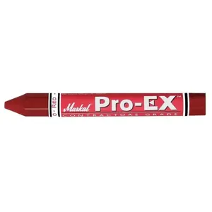 MARKAL 80382 Lumber Crayon, Clay, 14 mm Tip Width, Wood Holder, Red, -20 Deg F to 150 Deg F, Red | CT2FYZ 9WRC1