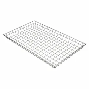 MARLIN STEEL WIRE PRODUCTS 129-12 Storage Basket, Material Handling Basket, Steel, Chrome-Plated, Silver | CT2GKV 52JA66