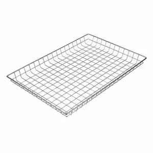 MARLIN STEEL WIRE PRODUCTS 130-12 Storage Basket, Steel, Chrome-Plated, Silver, 16 5/8 Inch Overall Width | CT2GKT 52JA68