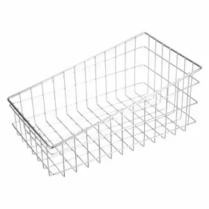 MARLIN STEEL WIRE PRODUCTS 137-12 Storage Basket, Stainless Steel, Raw, Silver, 8 Inch Overall Width | CT2GKP 52JA69