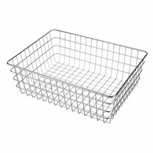 MARLIN STEEL WIRE PRODUCTS 153-12 Storage Basket, Material Handling Basket, Steel, Chrome-Plated, Silver | CT2GKE 52JA72