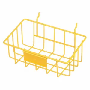 MARLIN STEEL WIRE PRODUCTS 920-06 Storage Basket, Display Basket, Steel, Chrome-Plated, Yellow | CT2GJT 52JA78