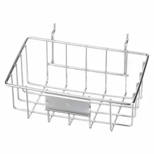 MARLIN STEEL WIRE PRODUCTS 920-12 Storage Basket, Display Basket, Steel, PoWidther Coated, Silver, Display | CT2GKA 52JA81