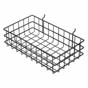 MARLIN STEEL WIRE PRODUCTS 923-01 Storage Basket, Display Basket, Steel, PoWidther Coated, Black | CT2GJV 52JA82