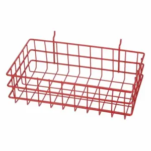 MARLIN STEEL WIRE PRODUCTS 923-05 Storage Basket, Display Basket, Steel, PoWidther Coated, Red | CT2GJY 52JA83