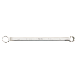 MARTIN SPROCKET 8037A Offset Double Box Wrench, SAE, 12 Point, 1 1/8 x 1 5/16 Inch Size, Chrome, Steel | BC9QJR