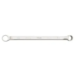 MARTIN SPROCKET 8040 Offset Double Box Wrench, SAE, 12 Point, 1 3/8 x 1 1/2 Inch Size, Chrome, Steel | BD2VUJ