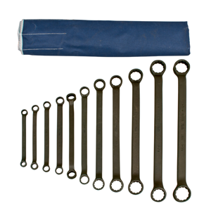 MARTIN SPROCKET BBO11K Box End Wrench Set, SAE, Industrial Black, Steel, Pack Of 11 | BC7UGP
