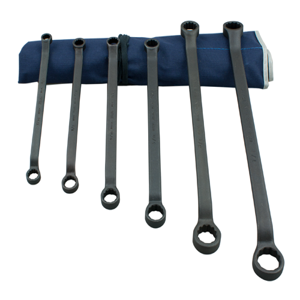 MARTIN SPROCKET BBO6K Box End Wrench Set, SAE, Industrial Black, Steel, Pack Of 6 | BC7ZAX