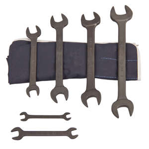 MARTIN SPROCKET BOE6K Open End Wrench Set, SAE, Industrial Black, Steel, Pack Of 6 | BC8DCA