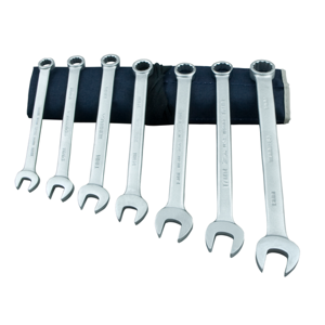 MARTIN SPROCKET C7KM Combination Wrench Set, Metric, Chrome, Steel, Pack Of 7 | BC9HWK