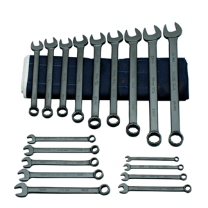 MARTIN SPROCKET CB18KM Combination Wrench Set, Metric, Industrial Black, Steel, Pack Of 18 | AL3APP
