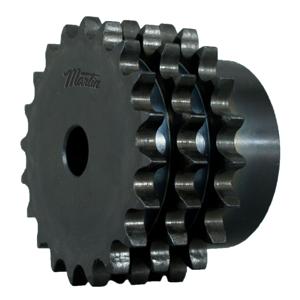 MARTIN SPROCKET E08B19 Roller Chain Sprocket, 19 Teeth, 77.159 mm Pitch Dia., 84.525 mm O.D., Steel | AJ9MXU