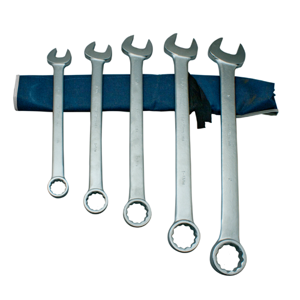MARTIN SPROCKET HC5K Combination Wrench Set, SAE, Chrome, Steel, Pack Of 5 | AK9BAW