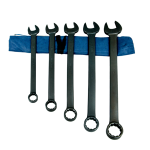 MARTIN SPROCKET HCB5K Combination Wrench Set, SAE, Industrial Black, Steel, Pack Of 5 | BD3DMQ