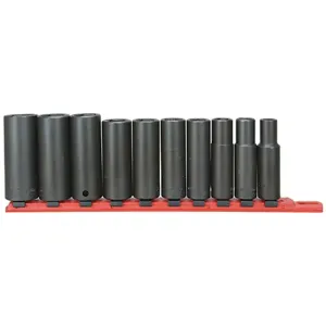 MARTIN SPROCKET IS10KD Impact Socket Set, SAE, 1/2 Inch Drive Size, Impact, Alloy Steel | BD3HEA