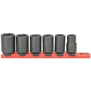 MARTIN SPROCKET IS6K Impact Socket Set, SAE, 1/2 Inch Drive Size, Impact, Alloy Steel, Pack Of 6 | BC8NMF