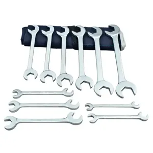 MARTIN SPROCKET OB11K Wrench Set, SAE, Chrome, Steel, Pack Of 11 | AK9BDD