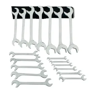 MARTIN SPROCKET OB18K Wrench Set, SAE, Chrome, Steel, Pack Of 18 | AK9BDE