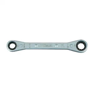 MARTIN SPROCKET RB1214 Ratcheting Box Wrench, SAE, 6 Point, 3/8 x 7/16 Inch Size, Chrome, Steel | BD3JAQ