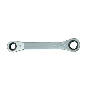 MARTIN SPROCKET RBO1214 Ratcheting Box Wrench, SAE, 6 Point, 3/8 x 7/16 Inch Size, Chrome, Steel | BD2WKJ