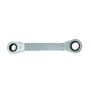 MARTIN SPROCKET RBO2024 Ratcheting Box Wrench, SAE, 12 Point, 5/8 x 3/4 Inch Size, Chrome, Steel | AK9CFC