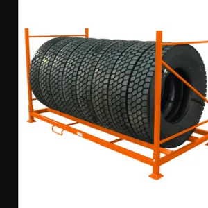 MARTINS INDUSTRIES MAR-11 Folding Tyre Rack, 89.76 x 42.51 x 49.60 Inch Size, Steel, Orange | CE8PVD