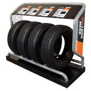 MARTINS INDUSTRIES MFSUVD Tyre Display Rack, 4 Tyre Capacity, Steel, Grey | CE8PRU