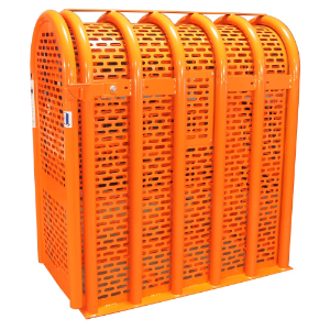 MARTINS INDUSTRIES MIC-6HD Tyre Inflation Safety Cage, 53 x 27 x 57 Inch Size, 6 Bar, Steel, Orange | CE8PTB
