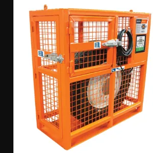 MARTINS INDUSTRIES MIC-AUHD-52 Automatic Tyre Inflation Cage, 59-1/2 x 28 x 56 Inch Size, Steel, Orange | CE8PTE