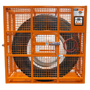 MARTINS INDUSTRIES MIC-AUHD-78 Automatischer Reifenfüllkäfig, 82 x 40 x 78 Zoll Größe, Stahl, Orange | CE8PTF
