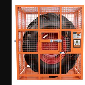 MARTINS INDUSTRIES MIC-AUHD-82 Automatic Tyre Inflation Cage, 84 x 56 x 82 Inch Size, Steel, Orange | CE8PTG