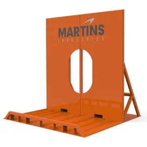 MARTINS INDUSTRIES MITB-80 Inflation Tyre Barrier, 79.92 x 70.07 x 79.92 Inch Size, Steel, Orange | CE8PTM