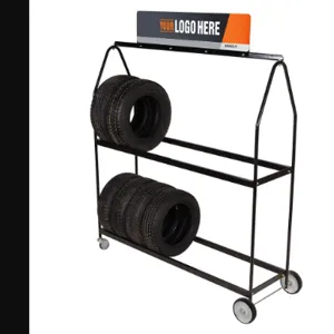 MARTINS INDUSTRIES MTD-72 Mobile Tyre Display Rack, 77.16 x 26.77 x 88.97 Inch Size, Steel, Black | CE8PUE