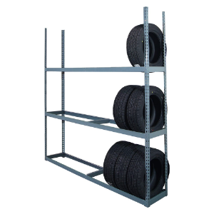 MARTINS INDUSTRIES MTS-92 Tyre Shelving Rack, 3 Tier, 92.12 x 16.53 x 92.12 Inch Size, Steel, Grey | CE8PUH