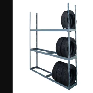 MARTINS INDUSTRIES MTS-92 Tyre Shelving Rack, 3 Tier, 92.12 x 16.53 x 92.12 Inch Size, Steel, Grey | CE8PUH