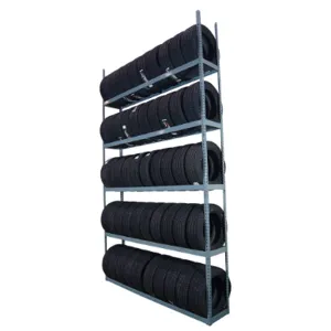 MARTINS INDUSTRIES MTS-925 Tyre Shelving Rack, 5 Tier, 92.12 x 16.53 x 154.72 Inch Size, Steel, Grey | CE8PUK