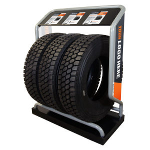 MARTINS INDUSTRIES MTTTD Tyre Display Rack, 48.42 x 24.01 x 60.23 Inch Size, Steel, Grey | CE8PUL