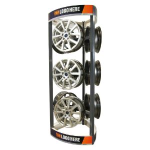 MARTINS INDUSTRIES MTWD-R Wheel Display Bracket, 12.59 x 2.75 x 5.51 Inch Size, 9 Pieces, Steel, Black | CE8PUN