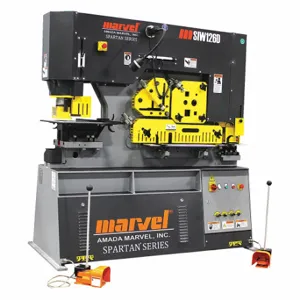 AMADA MARVEL MSIW126D Ironworker, 230V AC /Three-Phase, 5 Stations, 126 Tonf Hydraulic Force, 42 A Current | CT2GUN 419J40