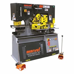 AMADA MARVEL MSIW60D Ironworker, 460V AC /Three-Phase, 5 Stations, 60 Tonf Hydraulic Force, 10 A Current | CT2GUV 419J35