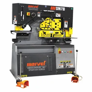 AMADA MARVEL MSIW71D Ironworker, 460V AC /Three-Phase, 5 Stations, 71 Tonf Hydraulic Force, 10 A Current | CT2GUX 419J37