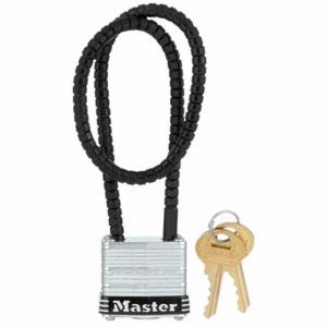 MASTER 107DPST Padlock, 14 Inch Size Vertical Shackle Clearance, 7/32 Inch Size Shackle Dia | CR7QDN 4EZN3
