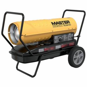 MASTER 140TMHD-KFA Portable Oil & Kerosene Torpedo Heaters, Wheeled Mounted, 3, 500 Sq Ft Heating Area | CT2JBX 798LK0