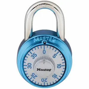 MASTER 1561DLTBLU Combination Padlock, Dial Combo Padlocks, Less than 1 Inch, 1/2-1 in | CT2HBL 483N12