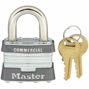 MASTER 1KA-2402 Padlock, 15/16 Inch Vertical Shackle Clearance, 3/4 Inch Horizontal Shackle Clearance | CT2HXM 48WL04