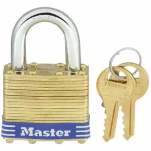 MASTER 2KA-X2431 Padlock, 15/16 Inch Vertical Shackle Clearance, 3/4 Inch Horizontal Shackle Clearance | CT2HXE 1U169