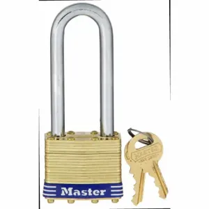 MASTER 2KALJ Padlock, 2 1/2 Inch Vertical Shackle Clearance, 3/4 Inch Horizontal Shackle Clearance | CT2HYJ 3HUD8