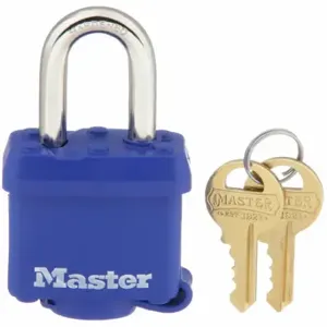 MASTER 312KA-0702 Padlock, 3/4 Inch Vertical Shackle Clearance, 1/2 Inch Horizontal Shackle Clearance | CT2HZA 3KJJ5