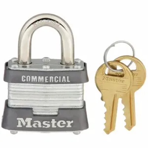 MASTER 3KA-A1459 Padlock, 3/4 Inch Vertical Shackle Clearance, 5/8 Inch Horizontal Shackle Clearance | CT2HZK 48WL06